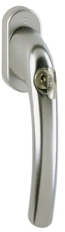 HOPPE Fenstergriff duraplus Tôkyô in Aluminium stahl /abschliessbar/