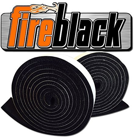 FireBlack34 for Big Green Egg Small Medium & Mini 3/4 x 1/8 Black Hi Temp BBQ Smoker Gasket 15 ft