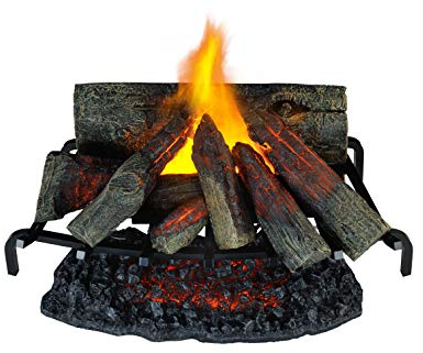 DIMPLEX Silverton Flammeneffekt Elektrokamin, Optimyst LED Wasserdampf-Flammeneffekt, Faux Wood, Schwarz, B68 x H31 x T35cm, Keine Hitze (Gibt Keine Wärme ab), Fernbedienung, Glühendes Holzscheit-Set