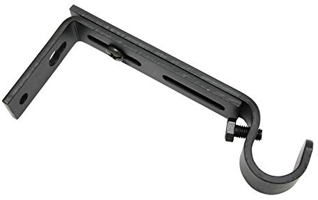 Gardinia Träger ausziehbar für Ø 16 mm schwarz-matt, Einzelprogramm Memhis, 10-14 cm, 2, 11521