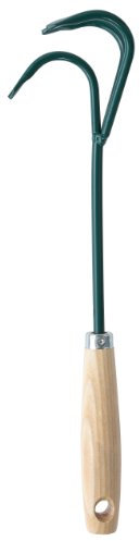 Leborgne, Petite Griffe 3 Dents en Acier avec Manche en Bois, Longueur 35 cm, Outil Idéal pour Aérer le Sol, Ameublir en Surface et Désherber, Poignée avec Trou d'Accrochage pour un Rangement Pratique