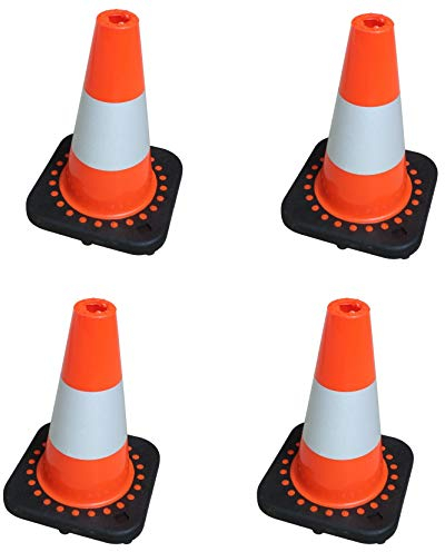 TC-30Fx4 Set di 4 flessibili di traffico Coni 30 centimetri