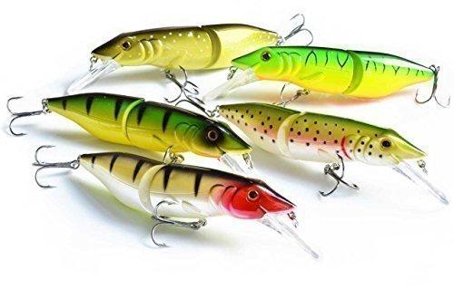 ELBFANG® Wobbler Set | 5 Stück 22g 11cm | Hecht Angeln Kunstköder