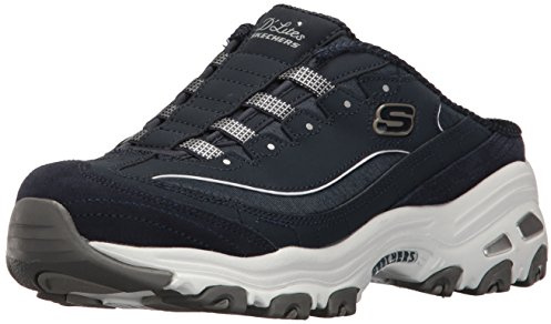 Skechers Baskets D'Lites pour Femme, Bleu Marine et Blanc, 38 EU