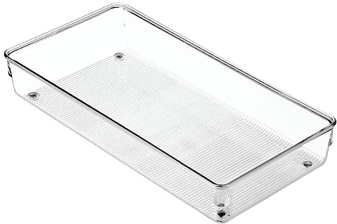 InterDesign Linus Organiser Tray, Large Plastic Drawer Insert, Works Well as Accessories Organiser, Clear - Amazon Vine