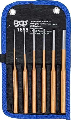 BGS 1655 | Splintentreiber-Satz | 200 mm | 3-10 mm | 6-tlg. | Sechskant-Schaft | gehärtet | Tetron-Rolltasche | Größen 3, 4, 5, 6, 8, 10 mm