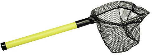 Ego Floating Bait Net, Great for Live Wells, Compact and Durable Plastic that Floats, Salt & Freshwater, Colors May Vary, Flexi Handle & 3/16 Mesh, 10-inch Yellow