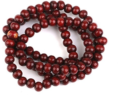 Rosarios De Madera 108pcs Buda Mala Cadena De Pulsera Budista Rojo Pš²rpura