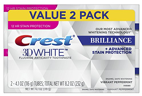 Crest 796913 3D weiße Brillanz lebendig Pfefferminz-Zahnpasta, Packung von 2