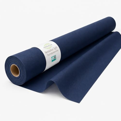 Sensalux Light Tischdecke Rolle - 1,10 x 25 m, Blau | abwaschbar, wasserabweisend, stoffähnliche Tischdecke Rolle, OEKO-TEX, Party Hochzeit Catering Event