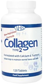AHS Collagen Type 2 120 Tablets - 4500MG Per Day - Formulated with Calcium and Turmeric