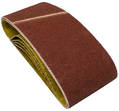 Dapetz ® Sanding Belts 100 x 610mm Compatible with Makita 40 Grit Abrasive Aluminum Oxide Ideal for Grinding, Sharpening and Dedusting Wood, Paint, Varnish, Plastics (5 Pieces)