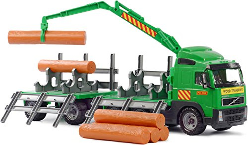 Wader Lastwagen LKW Holzfrachter Holztransporter mit Anhänger