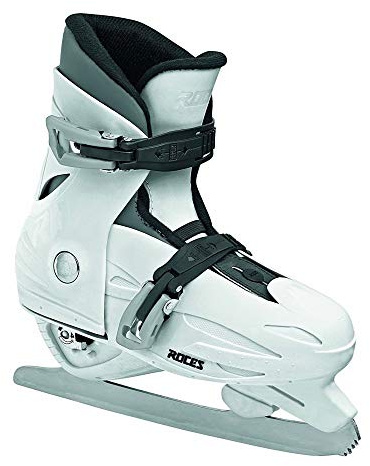 Roces Pattini da Ghiaccio Bambina e Ragazza MCK II F - Regolabili, Comodi e Sicuri con Scafo in Nylon e Lama in Acciaio-Carbonio (Bianco/Nero, 25-29)