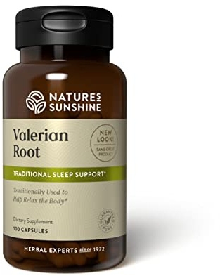 Nature's Sunshine Valerian Root, 100 Capsules | Herbal Supplement Promotes Relaxation, Supports Sleep, and Delivers Natural Nervous System Support