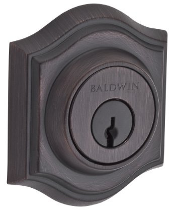 Baldwin Reserve 9BR3850-010 Traditional Arch Low Profile Double Cylinder Deadbolt in Venetian Bronze
