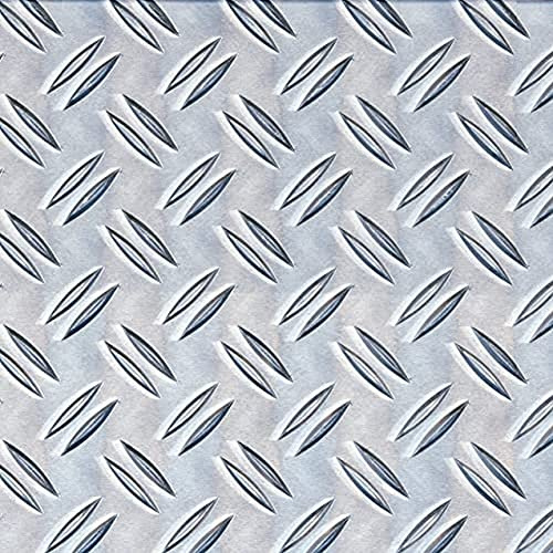 Alberts 466725 Chapa estampada, Motivos estriados, Aluminio, natural, 300 x 1000 x 1,5 mm