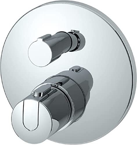 Ideal Standard A4659AA Ceratherm 100 Brausethermostat Unterputz, eine Entnahmestelle, Dusche Duscharmatur Duschthermostat, Temperatursperre bei 40° C, Chrom