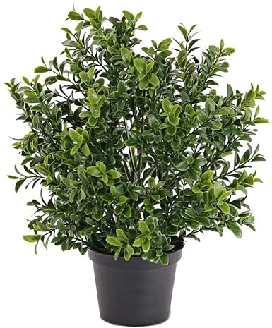 artplants.de Deko Buchs Busch im Topf, UV - Sicher, 30cm - Buchbaum Kugel - Kunstpflanze Buchs