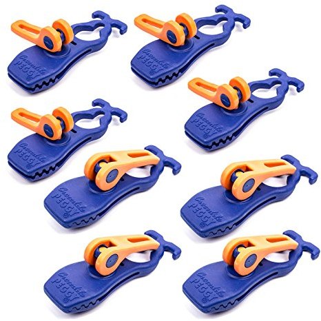 Peggy Peg Crocodile 8 er Set Schnellspannklemmen, Sturmsicherung für Vorzelte, Vorzeltteppiche und Markiesen
