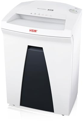 HSM SECURIO B24 Aktenvernichter I Partikelschnitt 0,78x11 mm I Sicherheitsstufe P-6 I Office Schredder für Papier, Heft- und Büroklammern I 35l Behälter I 6 Blatt I 3 J. Garantie I Blauer Engel