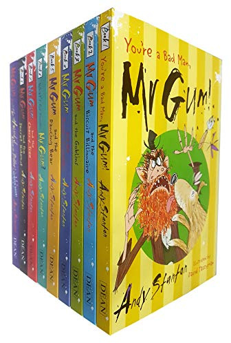Mr Gum Collection 9 Books Set Pack (You’re a Bad Man,The Biscuit Billionaire,The Goblins, The Power Crystals, The Dancing Bear, What's for Dinner, The Cherry Tree, The Secret Hideout, Lamonic Bibber)