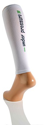 SPORT KOMPRESSIONSSTRUMPF TUBES 'under pressure' (Kompr: 20-22mmHg) (weiß, M Wadenumfang: 30-38cm))