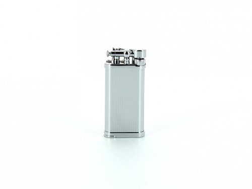 Briquet à pipe au corona old boy chromé/rayures avec poussoir