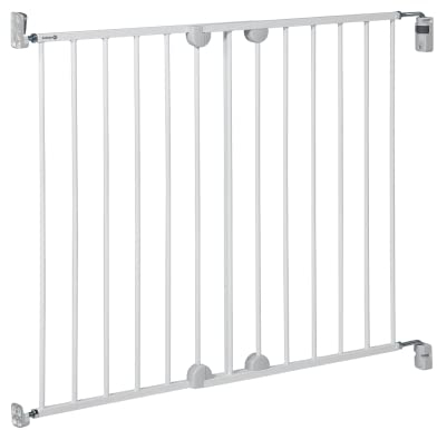 Safety 1st Wall Fix Extending, Safety Gate, Door and Stair Gate, Baby Gate also suitable for Dogs, Six Months to Two Years, Metal White (Pack of 1)