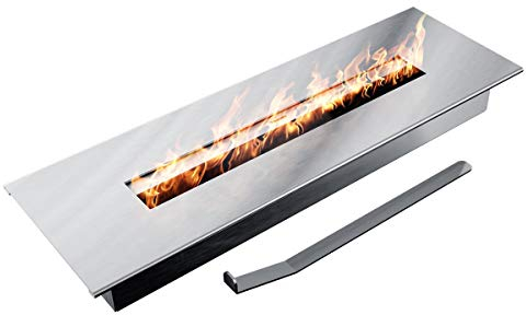 Ethanol Brenner (L) mit sicherem Brennsystem, Edelstahl, 1,5 Liter, TÜV geprüft,