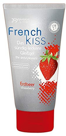 JOYDIVISION Frenchkiss Erdbeer, 75 ml,wasserbasiertes Gleitgel,Das sündig-leckere Gleitgel