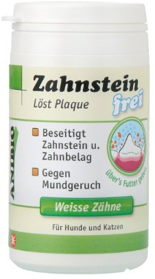 Anibio Zahnstein-frei Pulver 60 g – Natürliche Zahnpflege für Hunde & Katzen | Entfernt Zahnstein & Zahnbelag, reduziert Mundgeruch, löst Plaque