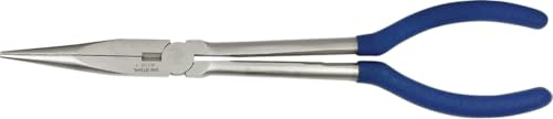 SW-Stahl 40710L-1 Spitzbackenzange gerade, 310 mm, Chrom-Vanadium-Stahl | Extra lange Flachrundzange - Profi-Mechanikerzange für Werkstatt & Montage - Telefonzange ideal für schwer zugängliche