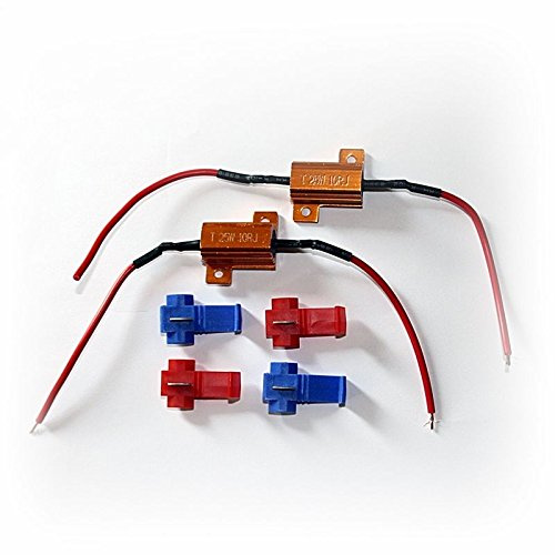 2X Widerstände 25 Watt 10 Ohm für Miniblinker/Blinker H1 H3 H7 H8 H11 HB4 LED Widerstand Kabel Kellermann Relais Wiederstand (25 Watt - 10 Ohm)