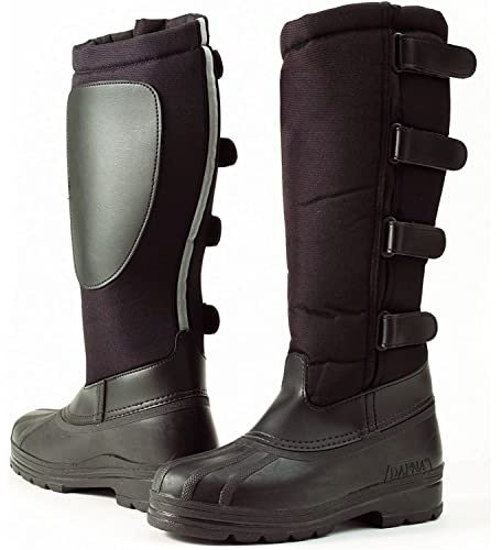 Ovation Women's Blizzard Tall Winter Boots - Durable Water-Repellent Insulated Fleece-Lined Equestrian Horse Riding Boots, Black, 9