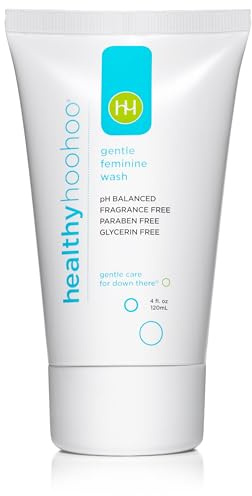 Healthy Hoohoo Gentle Feminine Wash for Women, pH Balanced Vulva Cleanser for Sensitive Skin, Plant Based Natural Hygiene, Unscented Vaginal Soap, Paraben and Glycerin Free (4 fl oz)