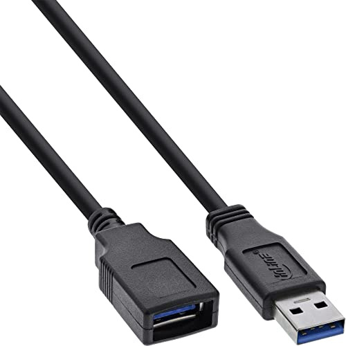 InLine USB 3.2 Gen.1 Verlängerungskabel, Typ A Stecker auf Typ A Buchse, 5 Gb/s, schwarz, 3m, 35630