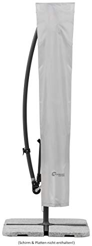 Schneider 813-00 Copertura protettiva per ombrelloni rotondi, Fino a 300 cm Ø, Grigio argento, 206 x 35 x 38 cm