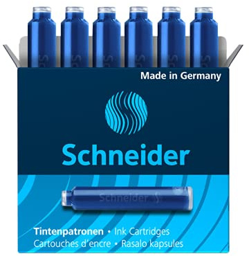 Schneider Tinten-/ Standard Patronen (für Füller, löschbar) 300 Stück königsblau