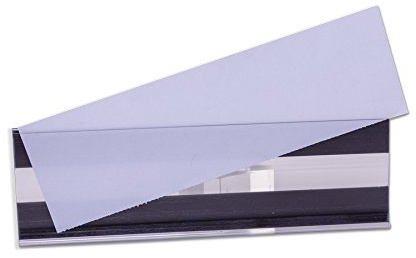 Etikettenhalter für Einstecketiketten, Magnetische Etikettenhalter, 200 mm x 62 mm, Transparent (50-er Pack)