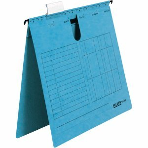 Falken 5 x Hängehefter UniReg Kraftkarton 230g/qm kaufm. Heftung blau VE=5 Stück