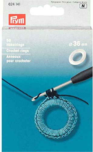 Prym - Prym Kunststoff (36mm) Flach Häkelringe - 50 Häkelringe