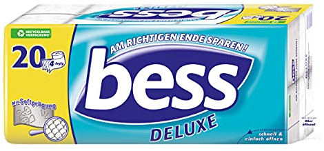 Bess Deluxe 4-Lagiges Toilettenpapier, 20 Stück