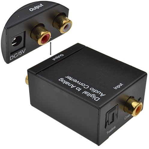 kenable Digital Toslink Optical/Coaxial to Analogue Phono Audio Converter