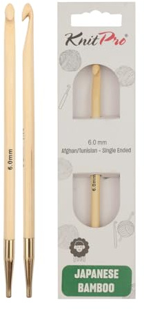 KnitPro - Bamboo Afghan Tunisian (6.00mm) Crochet Hooks - 1 Unit