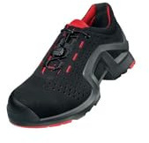 UVEX Scarpa Bassa 1 X-tended Support S1 SRC W11, Sicurezza Unisex-Adulto, Nero Rosso, 41 EU