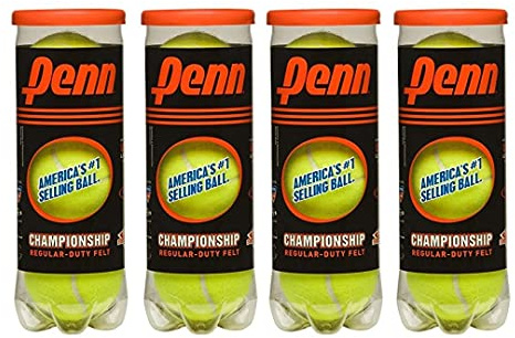 PENN Championship regular-duty tennis balls 4 can bundle