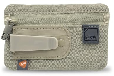Lewis N. Clark RFID Shield Hidden Clip Stash Money Belt Travel Pouch + Credit Card/Id Holder for Women & Men, Clay