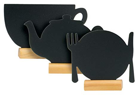 Securit FBT-Mix-3 Kreidetafel maximal 10 x 12,5 cm | Kreidemarker enthalten - Lackierte Holzbasis - Herausnehmbarer Einsatz