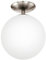 Eglo Rondo, Lampada da soffitto a 1 luce, illuminazione da soffitto in metallo argentato e vetro bianco opalino opaco, attacco E27